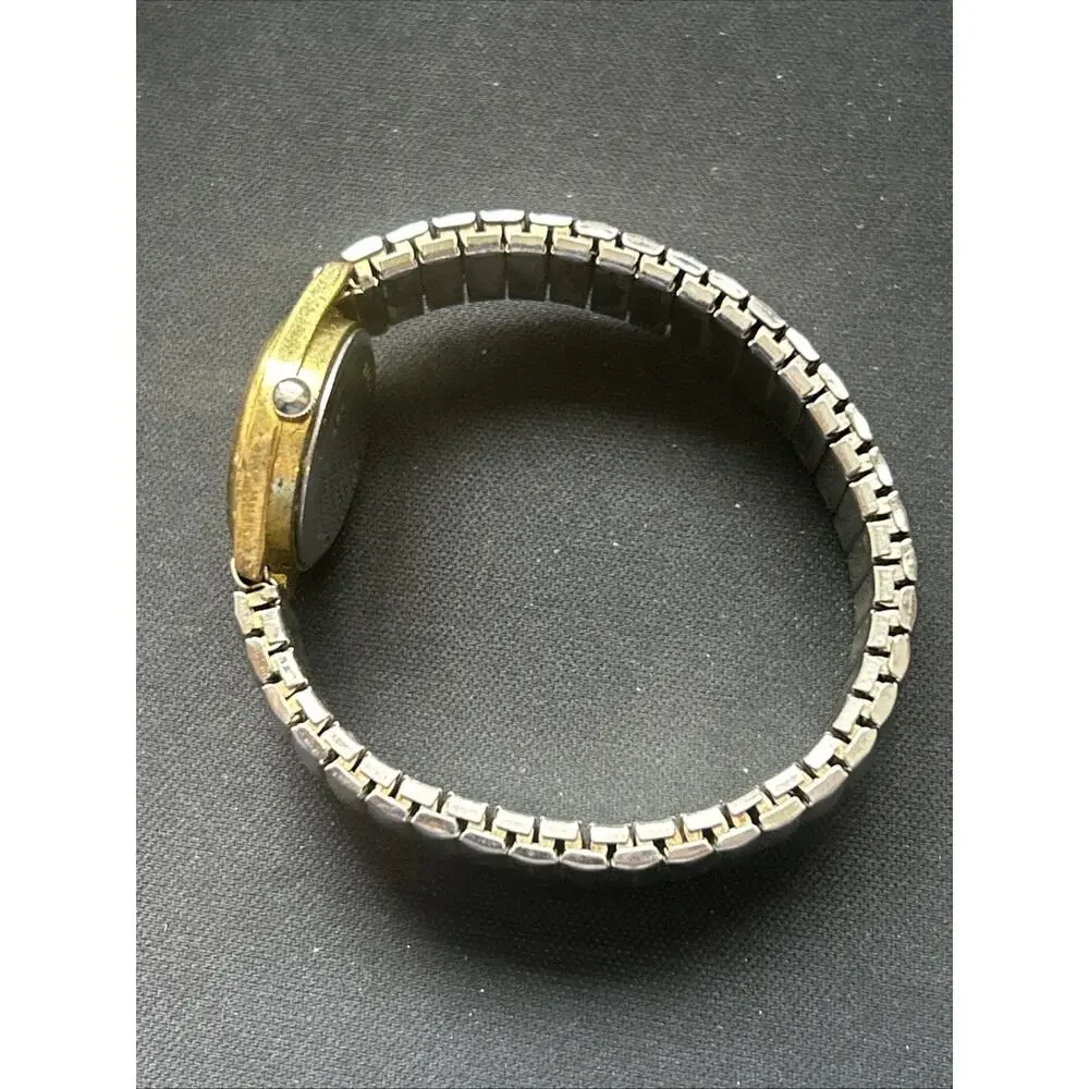 Two Tone Women’s Stretch Band Quartz Watch